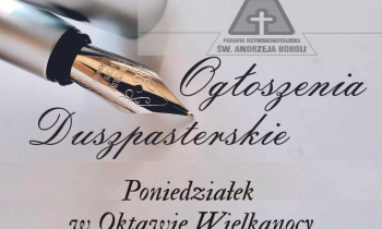 Ogłoszenia duszpasterskie 6.04.2026 r.